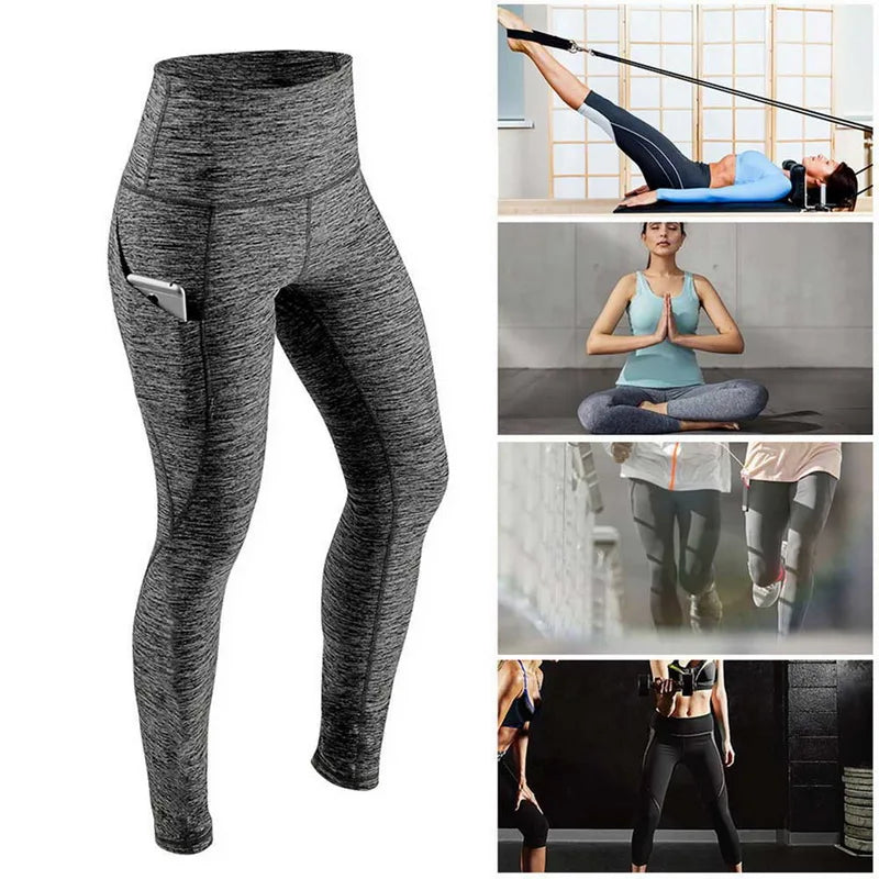 Solid Color Yoga High Waist Leggings