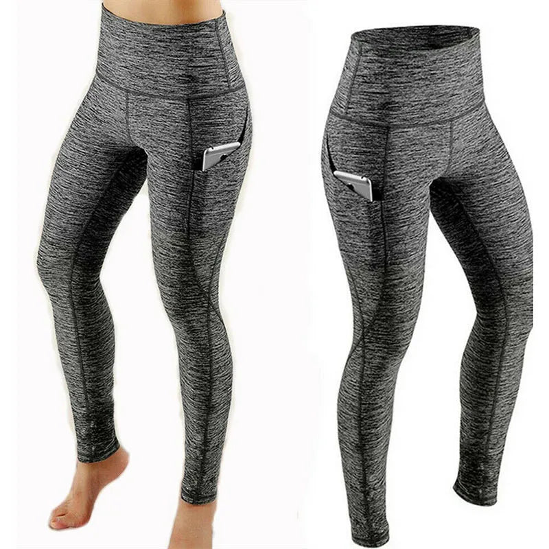 Solid Color Yoga High Waist Leggings