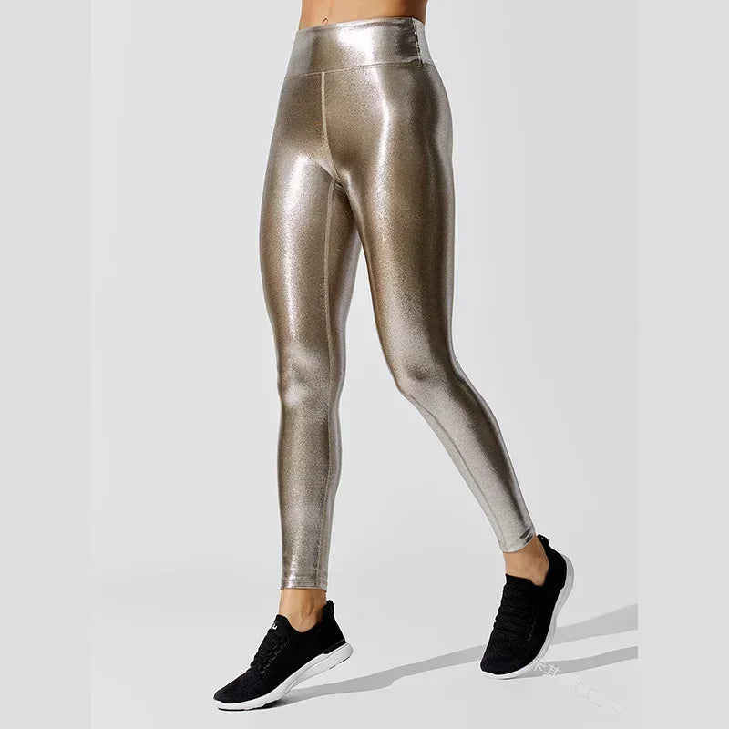 Metallic Luster Yoga Pants