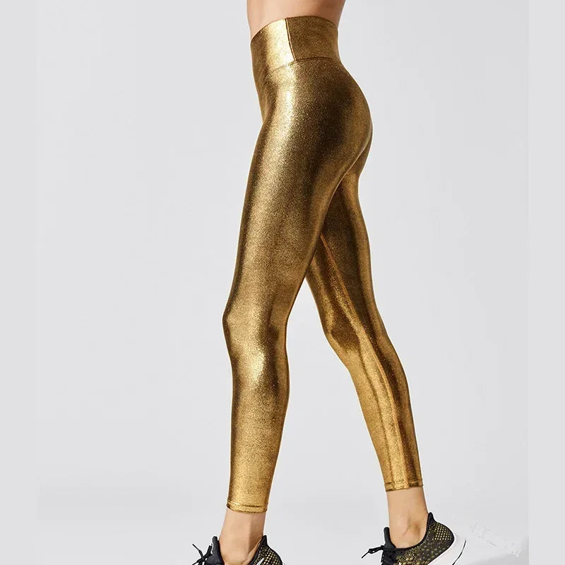 Metallic Luster Yoga Pants