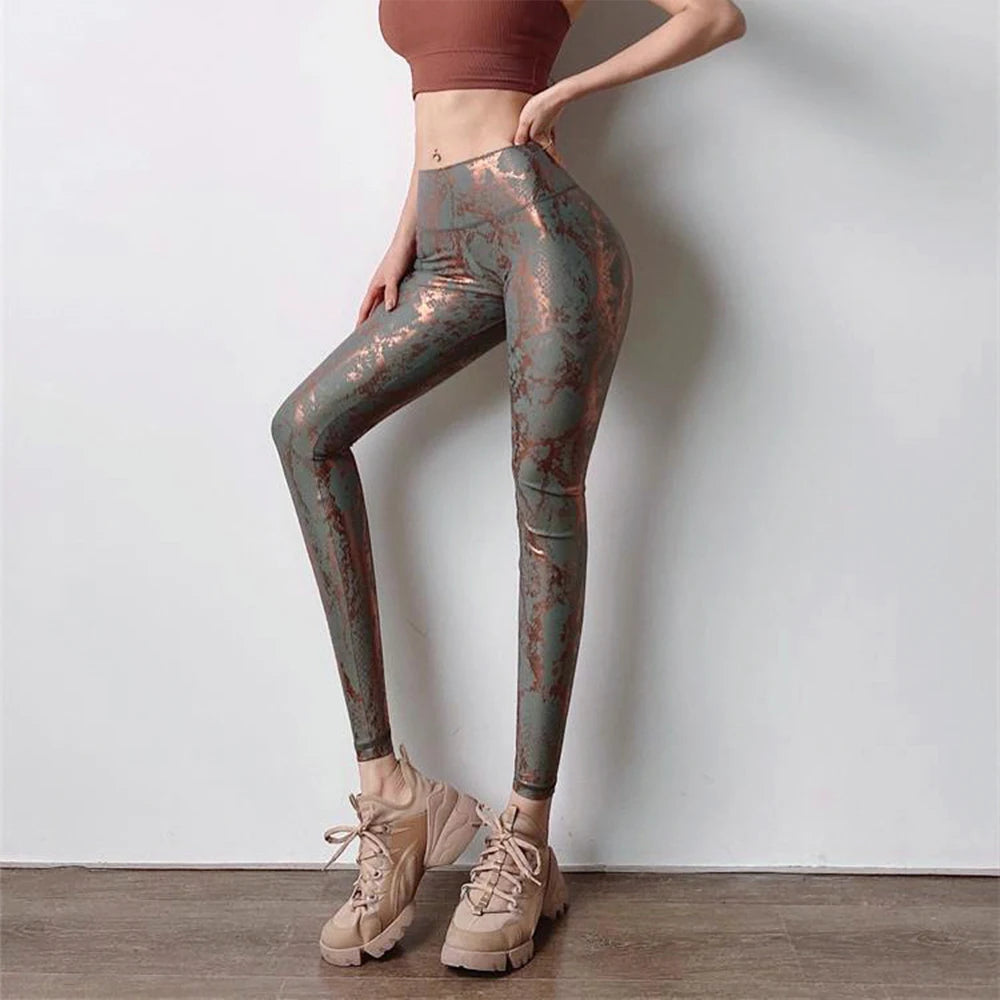 Snake Printed Yoga Pants